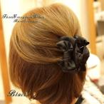リボン ヘアクリップ 日本製 ブラック ネイビー ホワイト ヘアアクセサリー りぼん バースデープレゼント おしゃれ