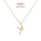 ショッピングイニシャル イニシャルネックレス M イエローゴールド レディース シンプル K10 10金 誕生日 プレゼント 女性 ジュエリー 地金 頭文字 レタリング バースデープレゼント