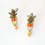 ぴあり ピアリ 京都 ガラス館 ノンホールピアス イヤリング ピアス風 人参 野菜 プレゼント 落ち ...