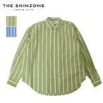 レディース　THE SHINZONE ザ シンゾーン　STRIPE DADDY SHIRT ワイドシャツ　オーバーサイズ　ストライプシャツ　長袖シャツ　24SMSBL04
