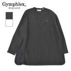 ショッピングジムフレックス レディース Gymphlex ジムフレックス STAND COLLAR SLIT SH  バンドカラーシャツ ノーカラーシャツ オーバーサイズシャツ 長袖 GY-B0309TTO
