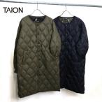 【20%OFF】タイオン TAION/ダウン アウター/ミリタリー オーバーサイズ クルーネック ダウンコート-ソフトシェル/TAION-104LSBPML-1-LO/レディース【正規取扱】