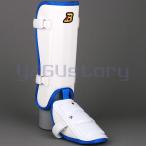 be Люгер doBELGARD профессиональный кожзаменитель наматывать модель щитки длинный модель белый × голубой FG912 нога защита сделано в Японии MADE IN JAPAN