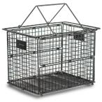 アノバ フォールディングワイヤーバスケット M (AN113) ／ 折りたたみ キャンプ ギア収納 持ち運び 洗い物かご コンパクト スチール