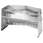 ユニフレーム 薪グリル ラージ (682920) ／ キャンプ 焚き火 炭火 ステンレス製 かまど 調理 料理 収納袋付