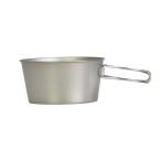 ベルモント チタンシェラカップ 深型480フォールドハンドル (BM-427) ／ 食器 コップ 480ml キャンプ 登山 軽量 折り畳み式ハンドル メモリ付
