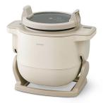 ショッピングアイリス 【在庫有・即納】アイリスオーヤマ シェフドラム 4.5L 自動調理器 CHEF DRUM アイボリー 時短 揚げ物 炒め物 蒸し 煮込み 低温調理 ほったらかし 料理 調理