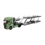 【予約】Mercedes-Benz Actros GigaSpace 4x2 &amp; Lohr olive with star キャリアカー積載車/NZG 建設機械模型 工事車両 1/18 ミニカー
