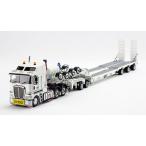 Kenworth K200 Prime Mover ホワイト　レッドシャーシ Drakeトレーラー 2x8 Dolly + 3x8 Swingwing in White  /DRAKE 1/50 模型