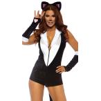 フリスキー　キティ　コスチューム 3点セット レッグアベニューコスプレ衣装(仮装、パーティー、ハロウィン）  大人女性