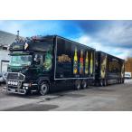 【予約】4-6月以降発売予定Kopparbergs Scaniaスカニア Topline rigid truck with 5 axle Swedish trailerトラック  TEKNO 1/50 ミニチュア