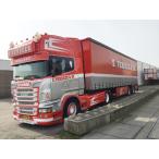 【予約】4-6月以降発売予定Verbeek, S. Scaniaスカニア R-serie Topline with curtainside semitrailerトラック 建設機械模型 工事車両 TEKNO 1/50 ミニチュア