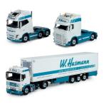 Husmann Set Volvo set Husmann van F16, FH03, FH04 en koeloplegger in luxe klant verpakking トラック 建設機械模型 工事車両TEKNO 1/50 ミニチュア