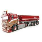 Scania R-Serie NG 4x2 Truck Meiller Tipper TrailerRonny Ceusters トラック TEKNO 1/50 建設機械 模型ミニカー はたらく車重機