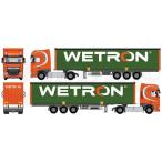 【予約】10-12月以降発売予定Wetron DAF XF Super Space Cab Euro 6 met 3-assige schuifzeilen opleggerトラック 建設機械模型 工事車両TEKNO 1/50 ミニチュア