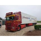【予約】2021年4-6月以降発売予定Vrolijk Scania R-serie R500 met 3-assige koelopleggerトラック /Tekno 建設機械模型 工事車両 1/50 ミニチュア