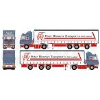 【予約】4月以降発売予定Wouters Peter Scania 143 Streamline 4x2 met schuifzeilen oplegger トラック /Tekno 建設機械模型 1/50