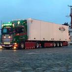 【予約】4月以降発売予定Mues Jan Scania 4-serie 164-580 met schuifzuilen oplegger トラック /Tekno 建設機械模型 1/50