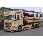 【予約】4月以降発売予定Nielsen Peter E Scania Next Gen R-serie met haakarm, HMF kraan & afzetbak トラック /Tekno 建設機械模型 1/50