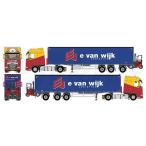 【予約】12月以降発売予定Wijk, E. van DAF XG 4x2 met schuifzeilentrailer met moffet トラック /模型 TEKNO 1/50