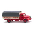  Flat bed грузовик ( Magi rus) Hamburger Spedition красный / Wiking 1/87 миникар 