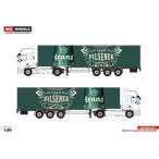予約4-6月以降発売予定Brand Bierbrouwerij DAF CF Space Cab Box Trailer 3軸 トラック /WSI  建設機械模型 工事車両 1/50 ミニチュア