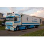 【予約】10-12月以降発売予定E.W. Kok DAF XF 105 Super Space Cab リーファートレーラー Carrier 3軸 トラクタヘッド  WSI 1/50