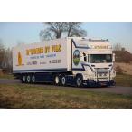 予約4-6月以降発売予定D'Hoine SCANIAスカニア R Streamline Topline リーファートレーラー Carrier 3軸 トラック /WSI  建設機械模型 工事車両 1/50 ミニ