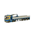 Zuidema DAF XF SUPER SPACE CAB 6x2 TWIN STEER BRICK TRAILER - 3軸 トラック/建設機械模型 工事車両 WSI 1/50 ミニチュア