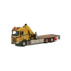 Wiklunds Akeri Ab SCANIA R NORMAL CR20N 6x2 TAG AXLE RIGED TRUCK FLATBED + PALFINGER 7800.2 トラック/建設機械模型 工事車両 WSI 1/50 ミニチュア