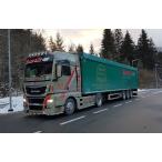 【予約】10-12月以降発売予定Buck MAN TGX XXL EURO 6 4x2 VOLUME TRAILER / CARGO FLOOR - 3軸トラック /建設機械模型 工事車両WSI 1/50 ミニチュア