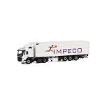 Impeco Couriers VOLVO FM4 GLOBETROTTER 4X2 BOX TRAILER - 3軸トラック  /建設機械模型 工事車両 WSI 1/50 ミニチュア