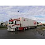 【予約】5-8月以降発売予定SCANIA R HIGHLINE  CR20H 6X2 TAG AXLE リーファートレーラー 3軸 トラック WSI 1/50 建設機械 模型ミニカー  はたらく車重機