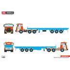 【予約】10-12月以降発売予定Van der Meijden  FTF F SERIE (OLD CAB) FLAT BED TRAILER | CLASSIC  3軸 トラック/WSI 建設機械模型 工事車両 1/50 ミニカー