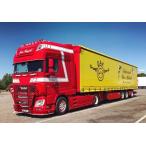 【予約】2021年4-6月以降発売予定DAF XF SUPER SPACE CAB MY2017 4X2 CURTAINSIDE TRAILER - 3 AXLEトラック  /WSI  建設機械模型 工事車両 1/50 ミニチュア