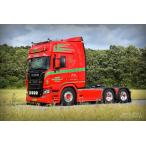 【予約】8-10月以降発売予定Aktiv Containerservice; SCANIA R HIGHLINE  CR20H 6X2 TAG AXLE トラック トラクタ /WSI 建設機械模型 工事車両 1/50