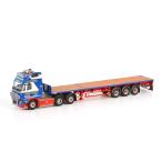 Steve Swain VOLVOボルボ FH2 Globetrotter XL フラットベッドトレーラー 3軸 トラック /WSI 1/50 建設機械模型