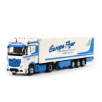Europe Flyer メルセデスベンツアクトロス Giga Space リーファートレーラー Thermoking　3軸 トラック /WSI 1/50 建設機械模型　ミニカー