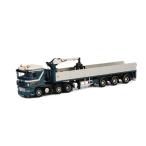 John. de Groot DAF XF 95 Space Cab ブリックトレーラー 3軸 トラック /WSI 建設機械模型 工事車両 1/50 ミニチュア 重機