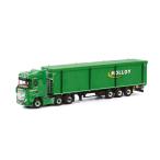 Molloy メルセデスベンツアクトロス Big Space Cargo Floor Trailer 3軸 トラックトレーラー /WSI 建設機械模型 工事車両 1/50 ミニチュア