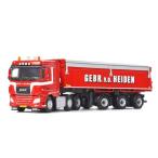 Gebr. van der Heiden DAF XF SC Tip トレーラー Asphalt &amp; Sand 3軸ダンプトラック /WSI 建設機械模型 工事車両 1/50 ミニチュア