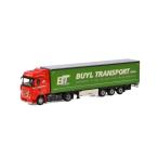 Buyl Transport メルセデスベンツアクトロス Big Space カーテンサイダートレーラー 3軸トラック トレーラー　/WSI 建設機械模型 工事車両 1/50 ミニチュア