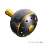 ●シマノ　夢屋 アルミラウンド型パワーハンドルノブ Lサイズ タイプB用 ブラック/ゴールド (026293) 【まとめ送料割】