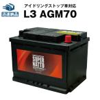 欧州車専用AGMバッテリー L3 AGM70 570-901-076 LN3 BLA-70-L3 互換 アイドリングストップ車対応  スーパーナット 自動車バッテリー