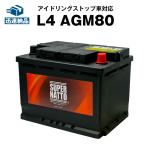 欧州車専用AGMバッテリー L4 AGM80 580-901-080 LN4 BLA-80-L4 互換 アイドリングストップ車対応 スーパーナット 自動車バッテリー