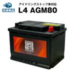 欧州車専用AGMバッテリー L4 AGM80 580-901-080 LN4 BLA-80-L4 互換 アイドリングストップ車対応  スーパーナット 自動車バッテリー