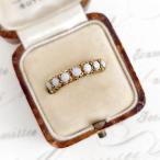 イギリスヴィンテージ　ロンドン製　9ct　ゴールド 7粒　オパール　リング（1973年）