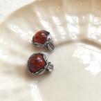  серебряный kaboshon янтарь ( янтарь ) зажим серьги 