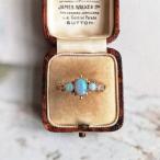 イギリスヴィンテージ　9カラットゴールド　オパール　リング　1979年