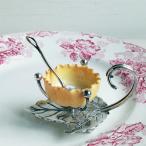 ショッピングアンティーク アール・ヌーヴォー ソルトディッシュとスプーン　イギリスアンティーク